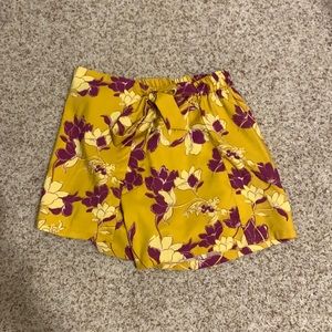 Yellow and purple short/skirt